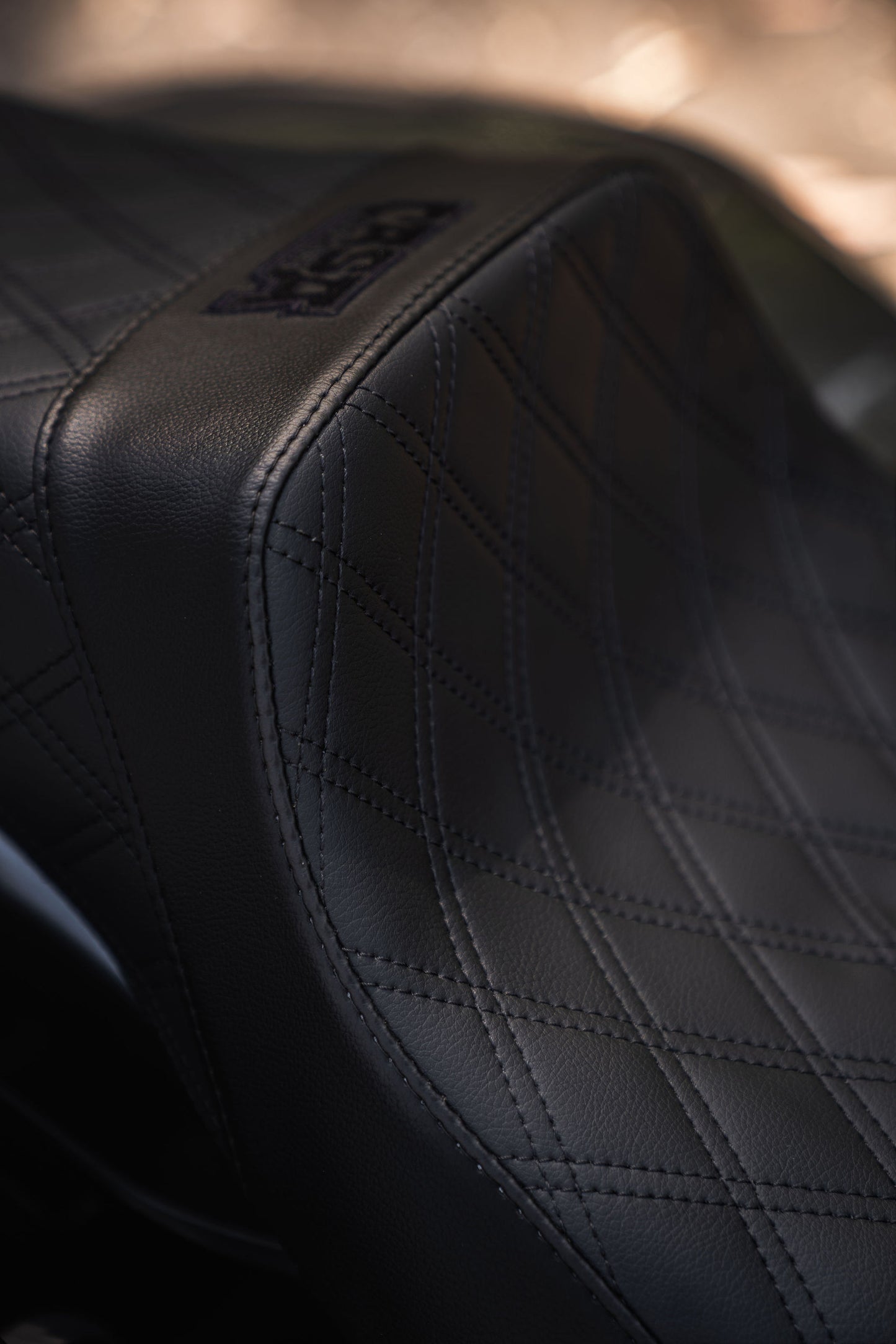 Rebel 1100 Seat & Sissy Bar Combo, Our Stealth-Grip™ Double Diamond 2-Up Saddle combined with our Diablo Sissy Bar with 100% Matching Double Diamond Backrest Pad!