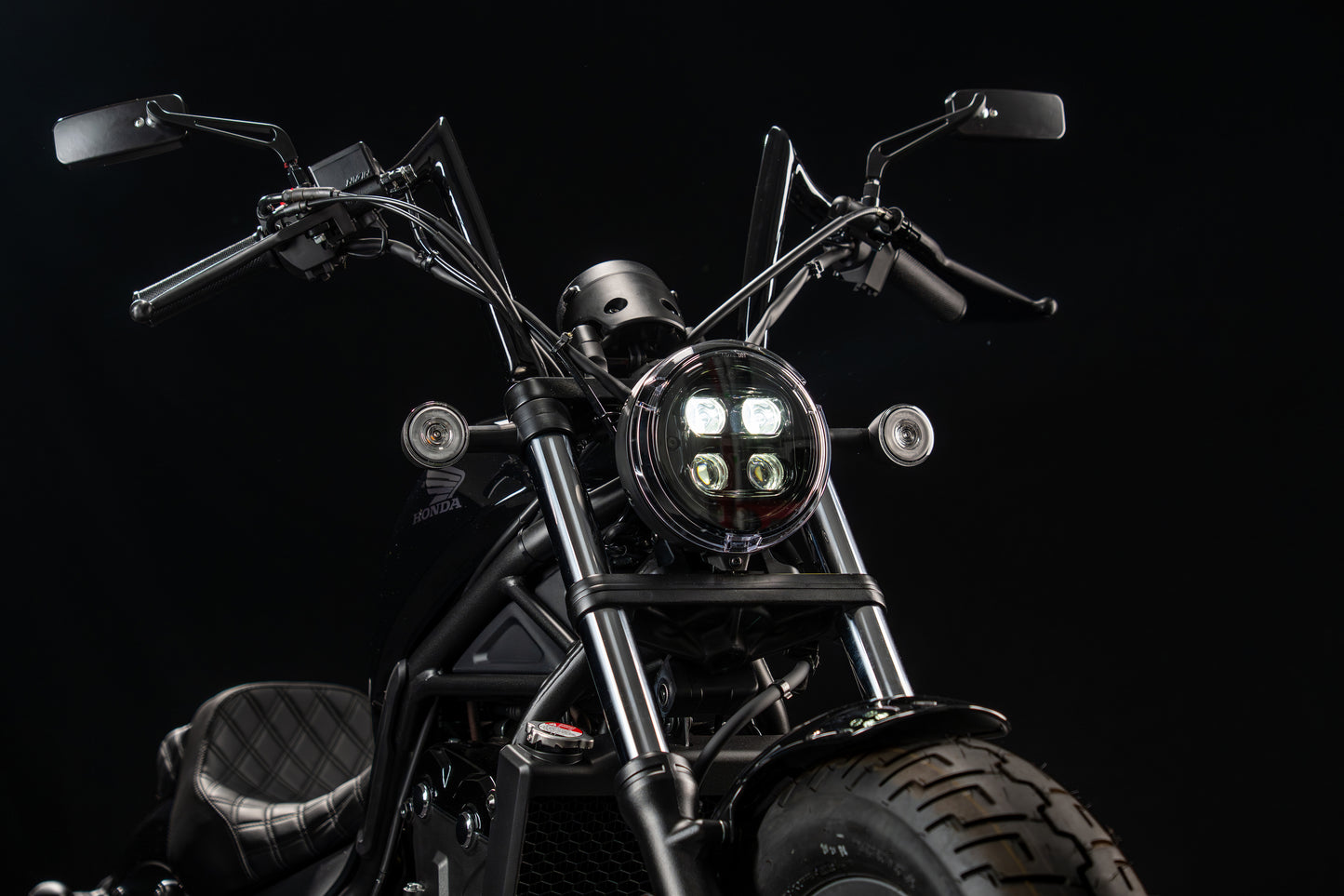Performance Ape Complete Handlebar Kit for 2017-2026 Rebel 500 ABS & 500 SE, 1 1/4" diameter,  (Gloss Black)