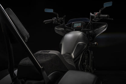 Super Suede™, Stealth-Grip™ Double Diamond 2-Up Custom Saddle combined with our Diablo Sissy Bar with 100% Matching Backrest Pad!