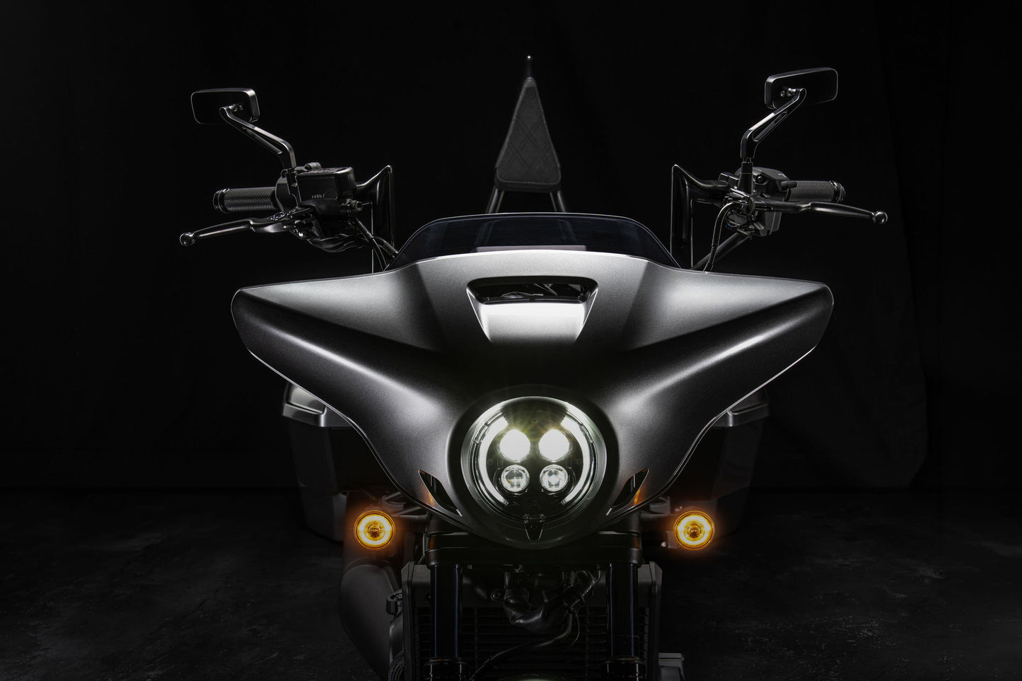 Super Suede™, Stealth-Grip™ Double Diamond 2-Up Custom Saddle combined with our Diablo Sissy Bar with 100% Matching Backrest Pad!