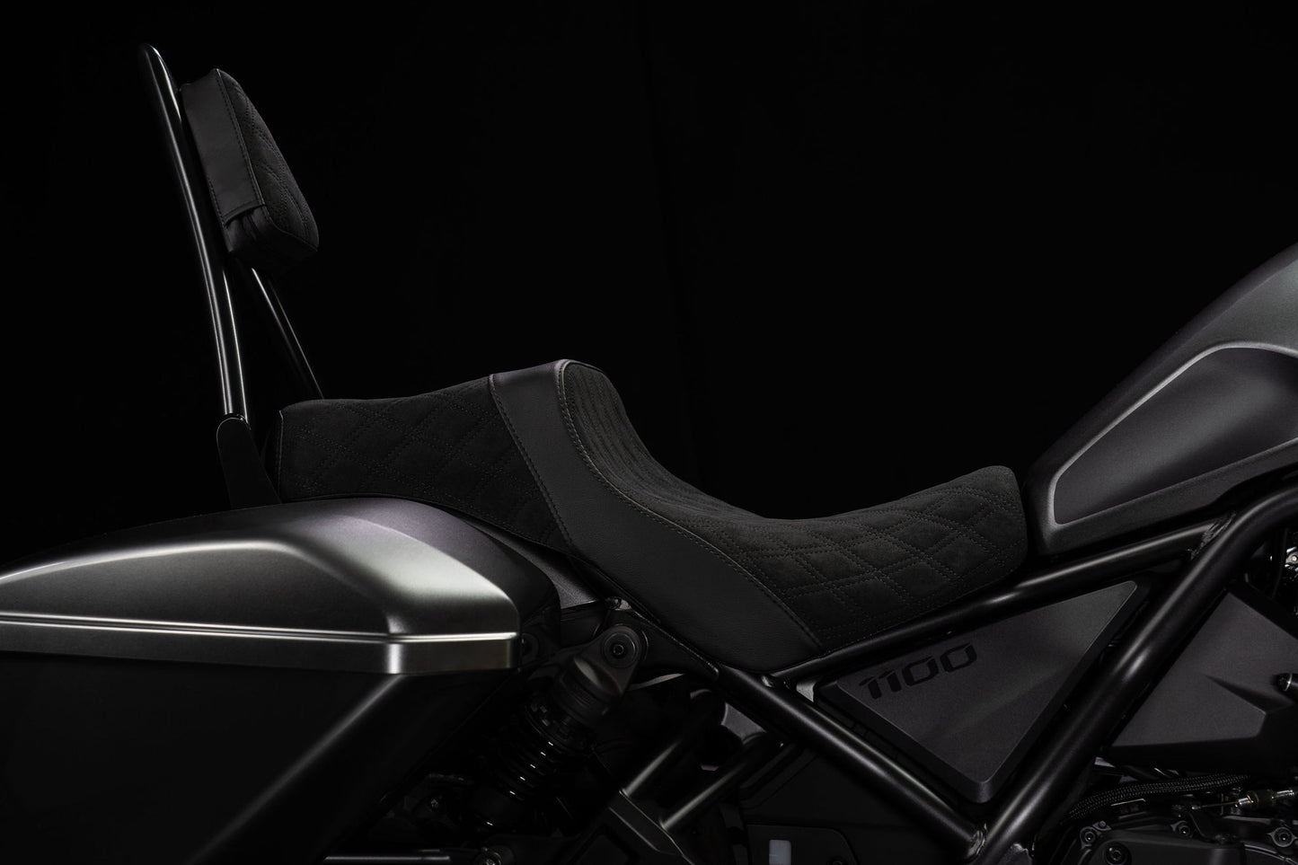 Super Suede™, Double Diamond, Stealth-Grip™ Premium 2-Up Saddle for the 2021-2026 Honda Rebel 1100 & 1100T models