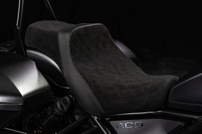 Super Suede™, Double Diamond, Stealth-Grip™ Premium 2-Up Saddle for the 2021-2026 Honda Rebel 1100 & 1100T models