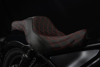 Candy Diesel Red stitch 2-Up Double Diamond Custom Saddle for Rebel 300 & 500 (2017-2026)