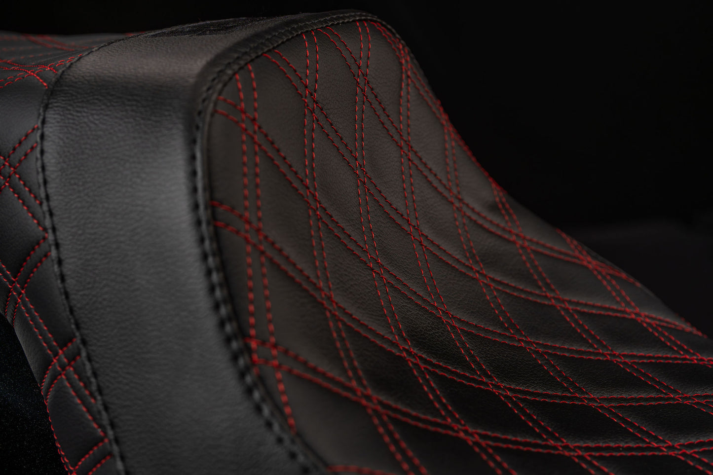 Candy Diesel Red stitch 2-Up Double Diamond Custom Saddle for Rebel 300 & 500 (2017-2026)