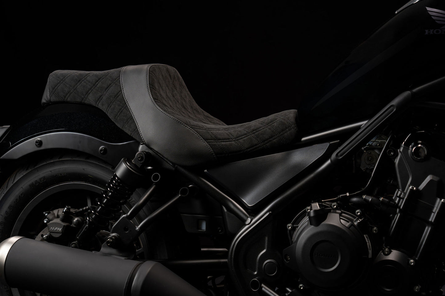 Super Suede™ Double Diamond Premium  2-Up Custom Saddle for Rebel 300 & 500 (2017-2026)
