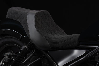 Super Suede™ Double Diamond Premium  2-Up Custom Saddle for Rebel 300 & 500 (2017-2026)