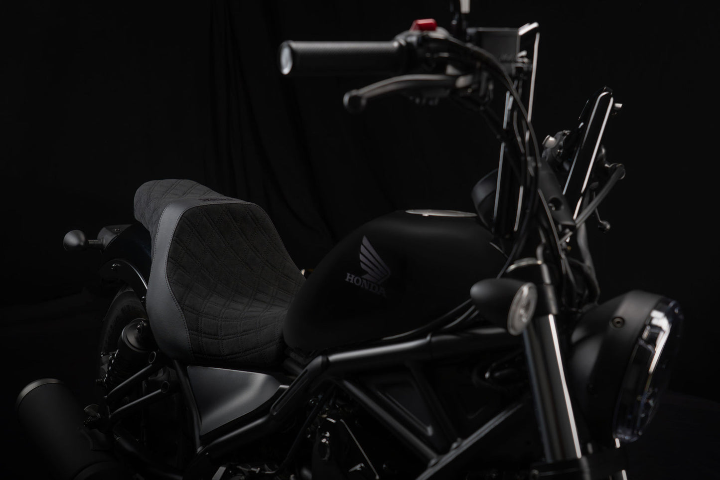 Super Suede™ Double Diamond Premium  2-Up Custom Saddle for Rebel 300 & 500 (2017-2026)