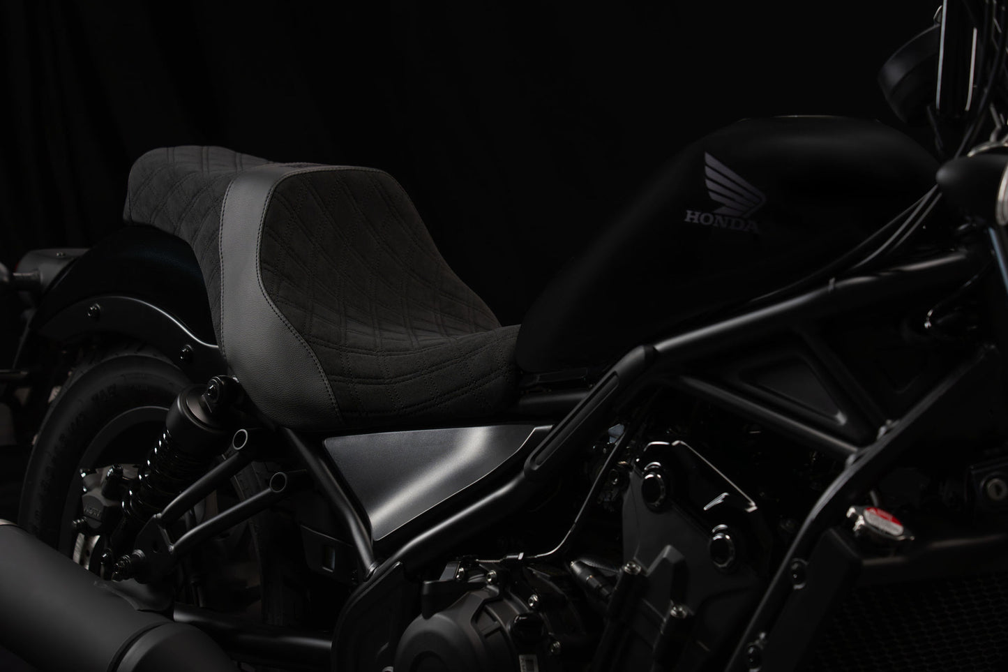 Super Suede™ Double Diamond Premium  2-Up Custom Saddle for Rebel 300 & 500 (2017-2026)