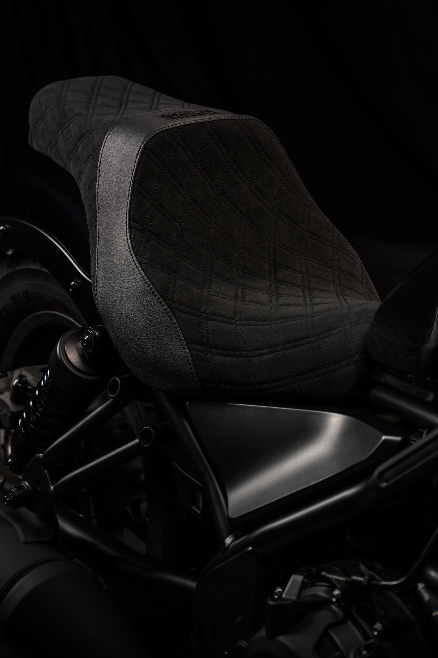 Super Suede™ Double Diamond Premium  2-Up Custom Saddle for Rebel 300 & 500 (2017-2026)