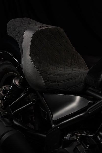 Super Suede™ Double Diamond Premium  2-Up Custom Saddle for Rebel 300 & 500 (2017-2026)