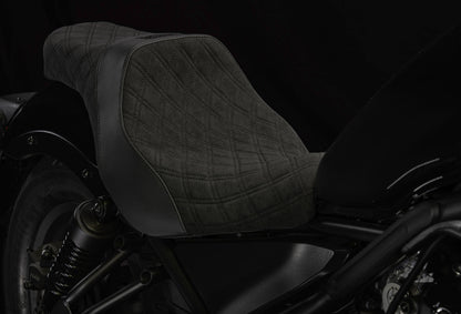 Super Suede™ Double Diamond Premium  2-Up Custom Saddle for Rebel 300 & 500 (2017-2026)